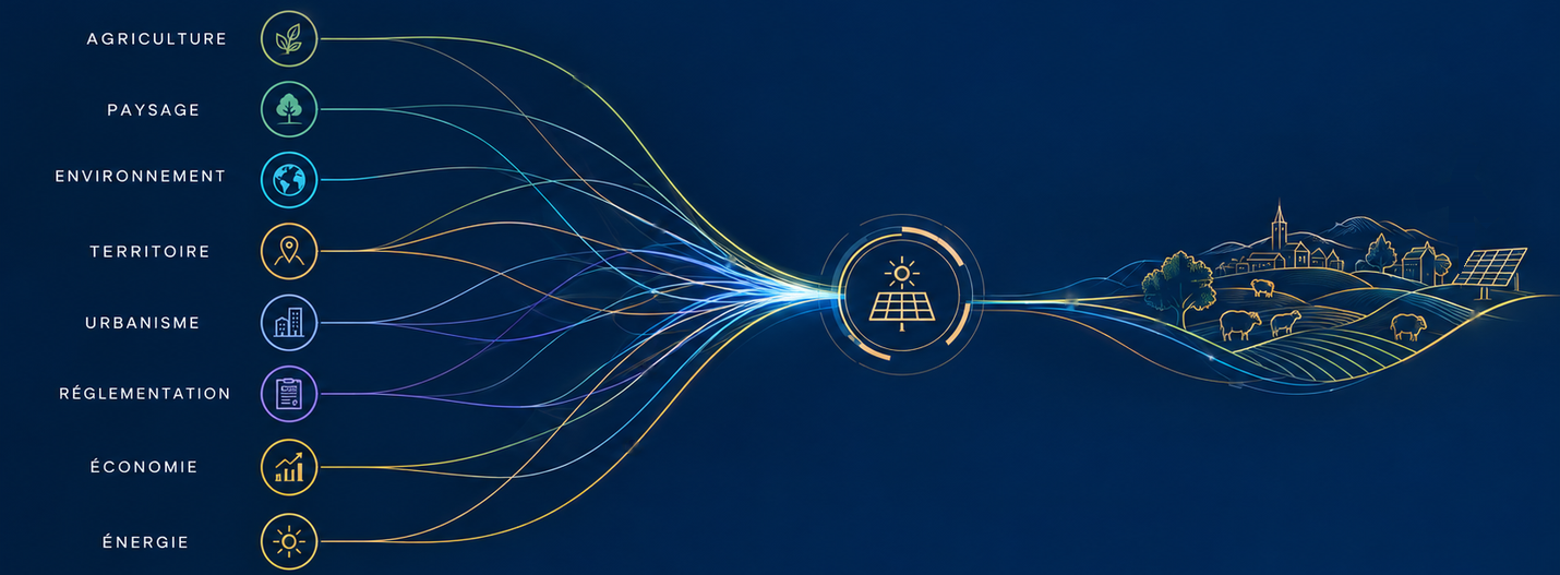 Schéma des dimensions d’un projet ENR et de leurs interactions